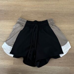 YPB Athletic Women's Black and Tan Shorts